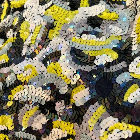 French Connection Sequin Embellished A-Line Mini Skirt in Multicolor (Size 4) - Picture 6 of 6